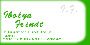 ibolya frindt business card
